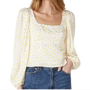 🌼 Staud Lana Daisy Top – Romantic Cottagecore Floral Blouse 🌼  Size 8- EUC